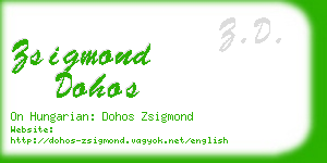 zsigmond dohos business card